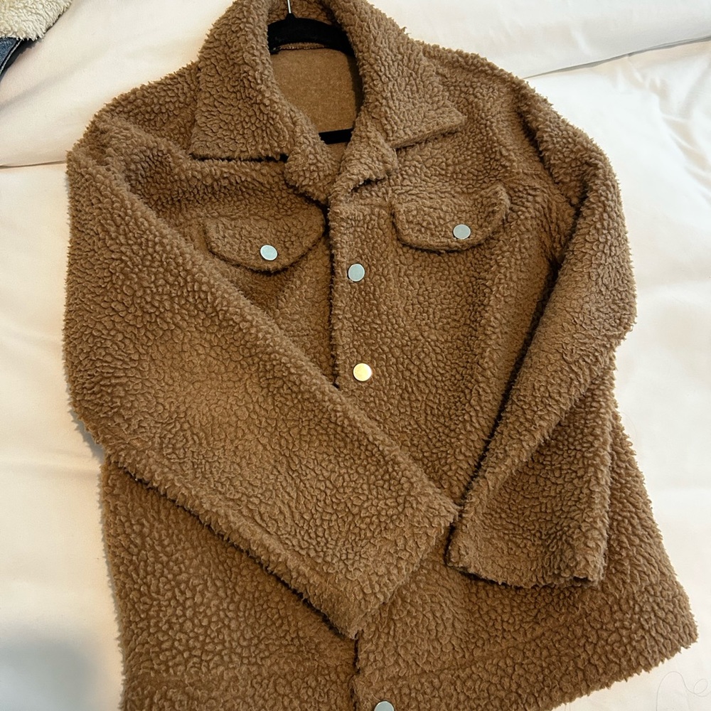 Vintage Sherpa Button Up Jacket